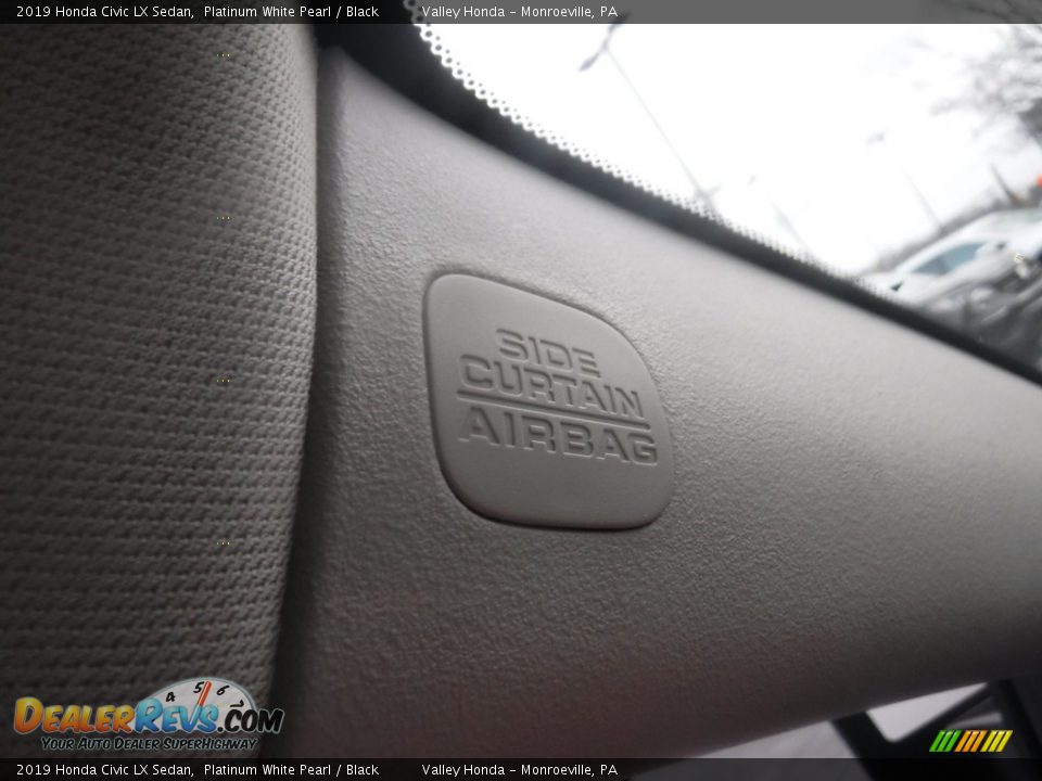2019 Honda Civic LX Sedan Platinum White Pearl / Black Photo #18