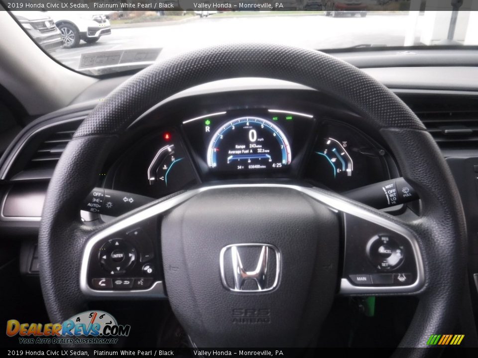 2019 Honda Civic LX Sedan Platinum White Pearl / Black Photo #19