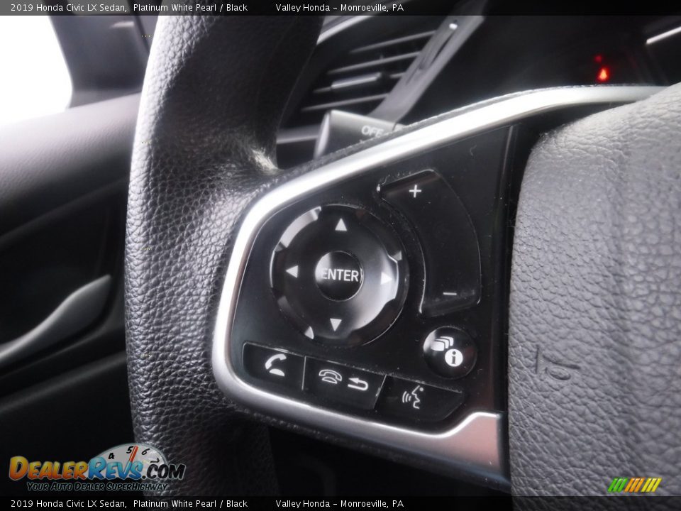 2019 Honda Civic LX Sedan Platinum White Pearl / Black Photo #20