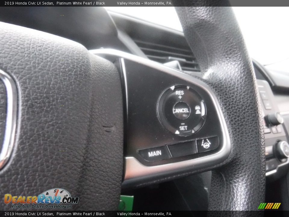 2019 Honda Civic LX Sedan Platinum White Pearl / Black Photo #21