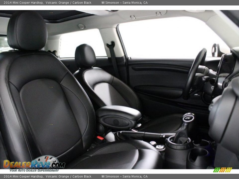 2014 Mini Cooper Hardtop Volcanic Orange / Carbon Black Photo #28