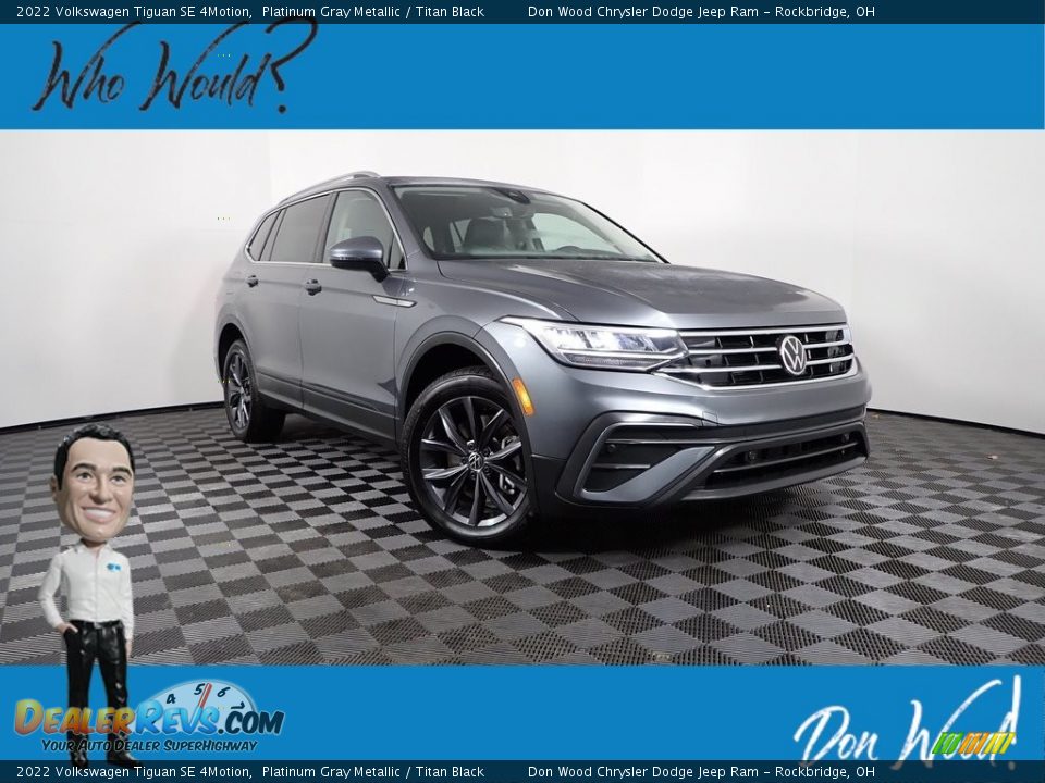 2022 Volkswagen Tiguan SE 4Motion Platinum Gray Metallic / Titan Black Photo #1