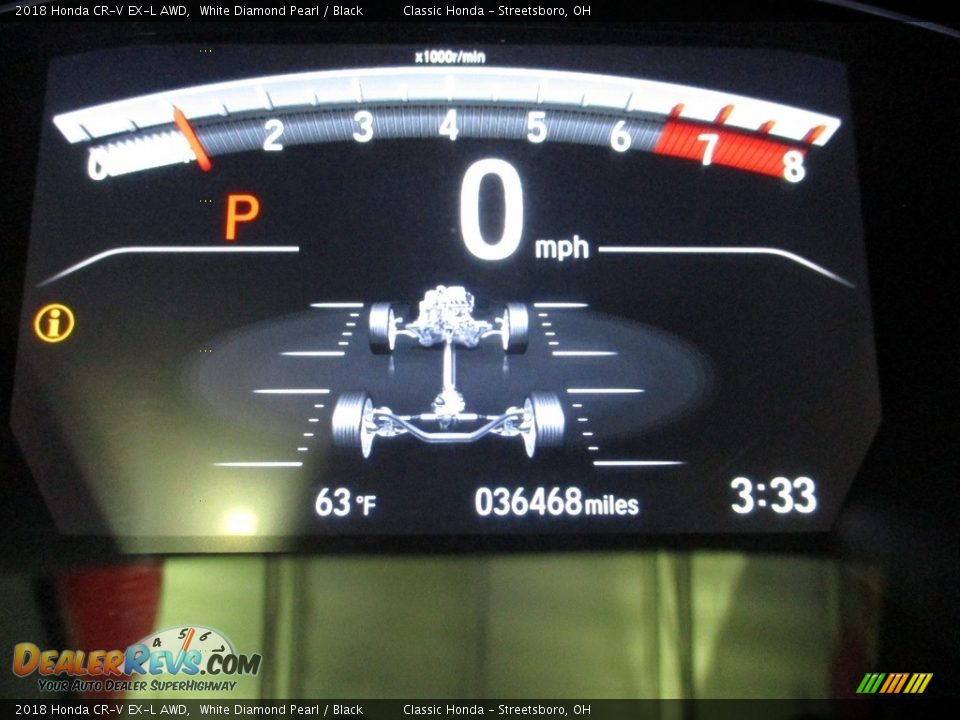 2018 Honda CR-V EX-L AWD White Diamond Pearl / Black Photo #33