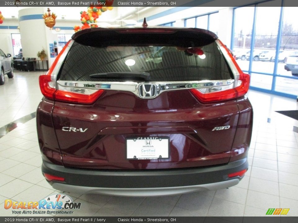 2019 Honda CR-V EX AWD Basque Red Pearl II / Ivory Photo #8