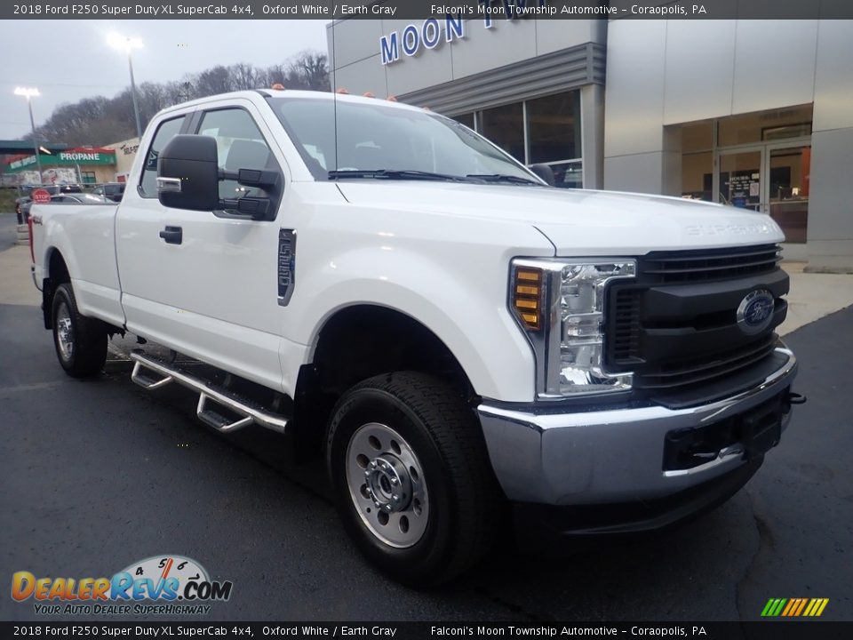 2018 Ford F250 Super Duty XL SuperCab 4x4 Oxford White / Earth Gray Photo #8