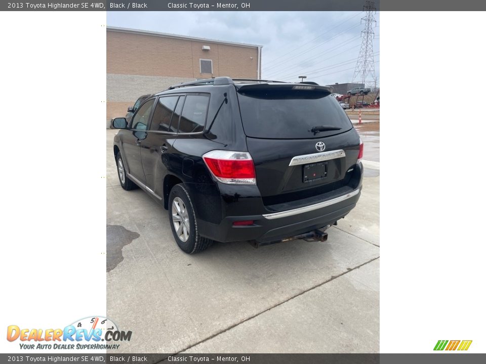 2013 Toyota Highlander SE 4WD Black / Black Photo #2