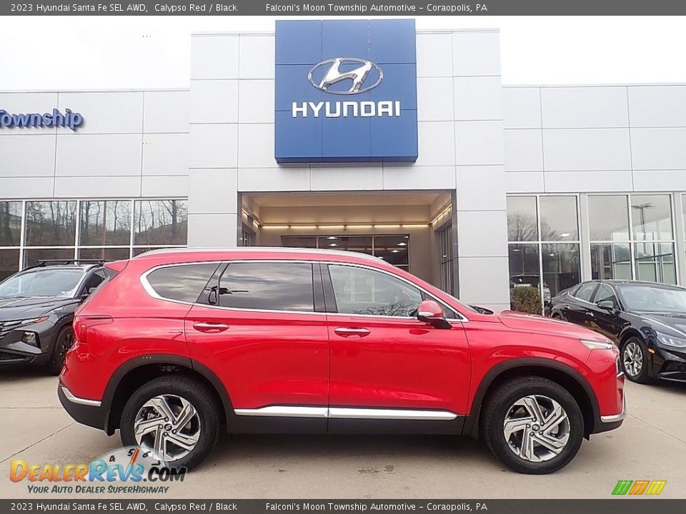 Calypso Red 2023 Hyundai Santa Fe SEL AWD Photo #1