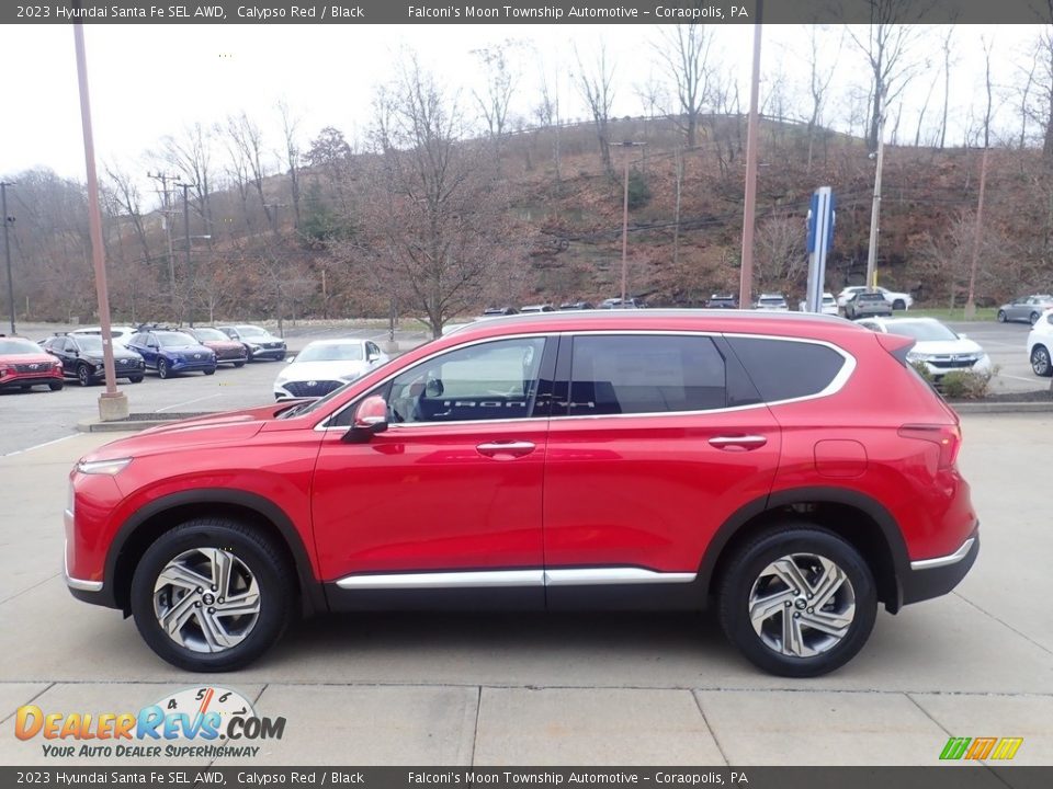 Calypso Red 2023 Hyundai Santa Fe SEL AWD Photo #6