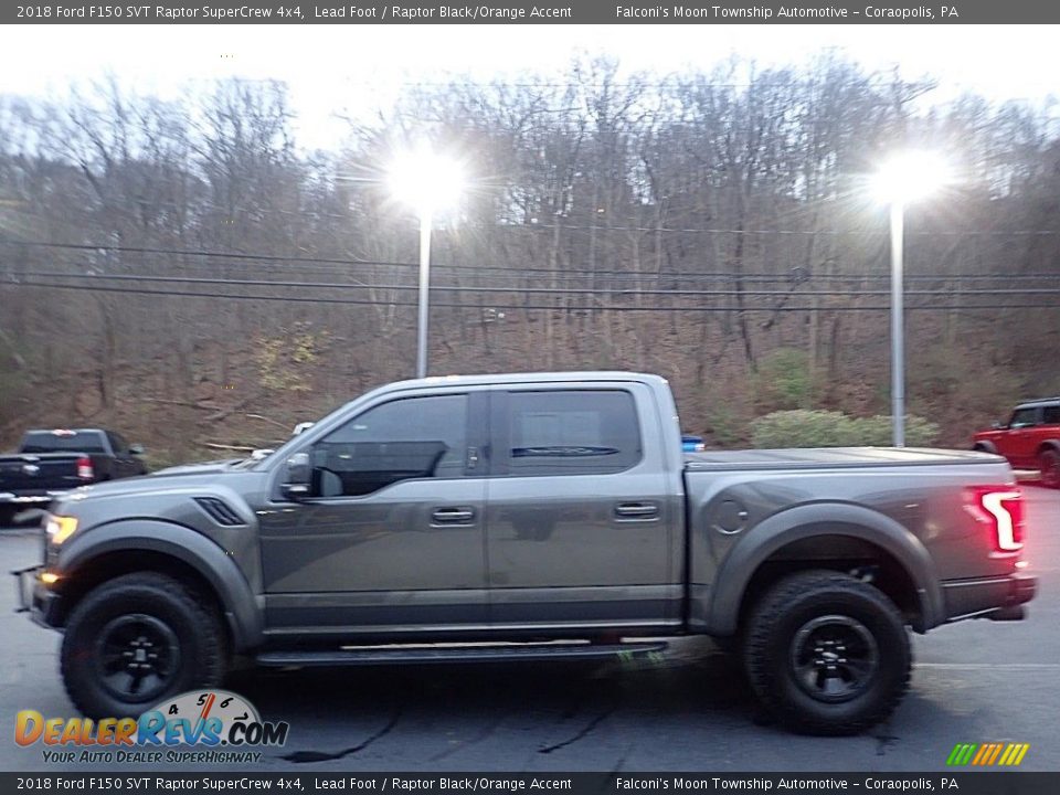 2018 Ford F150 SVT Raptor SuperCrew 4x4 Lead Foot / Raptor Black/Orange Accent Photo #4