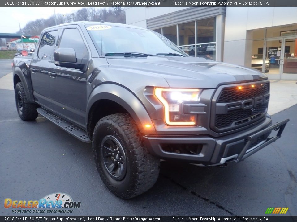 2018 Ford F150 SVT Raptor SuperCrew 4x4 Lead Foot / Raptor Black/Orange Accent Photo #7