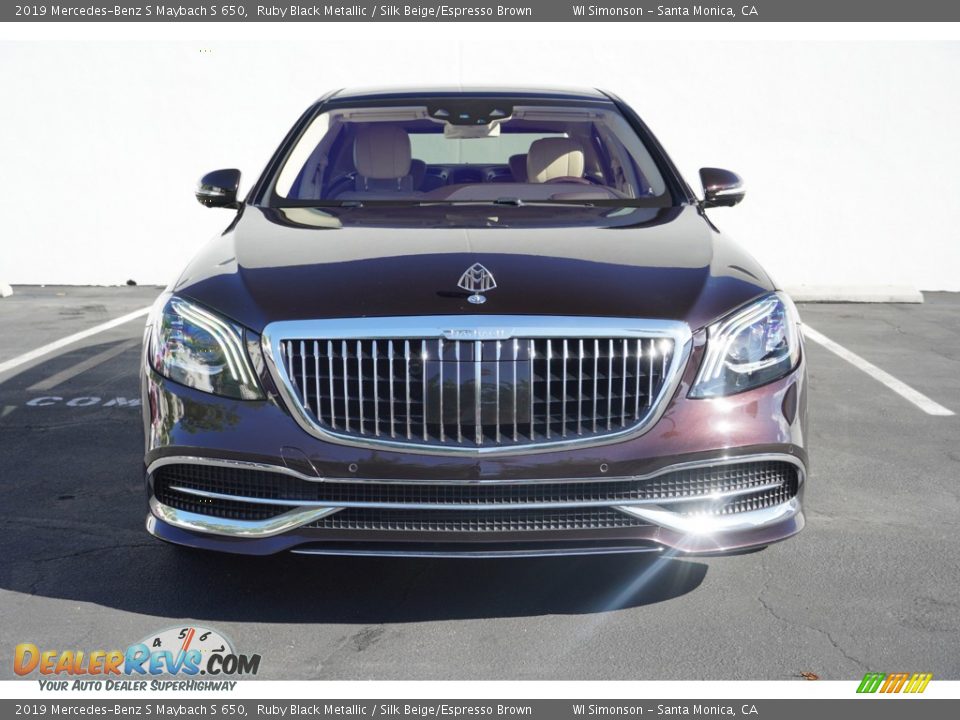 2019 Mercedes-Benz S Maybach S 650 Ruby Black Metallic / Silk Beige/Espresso Brown Photo #3