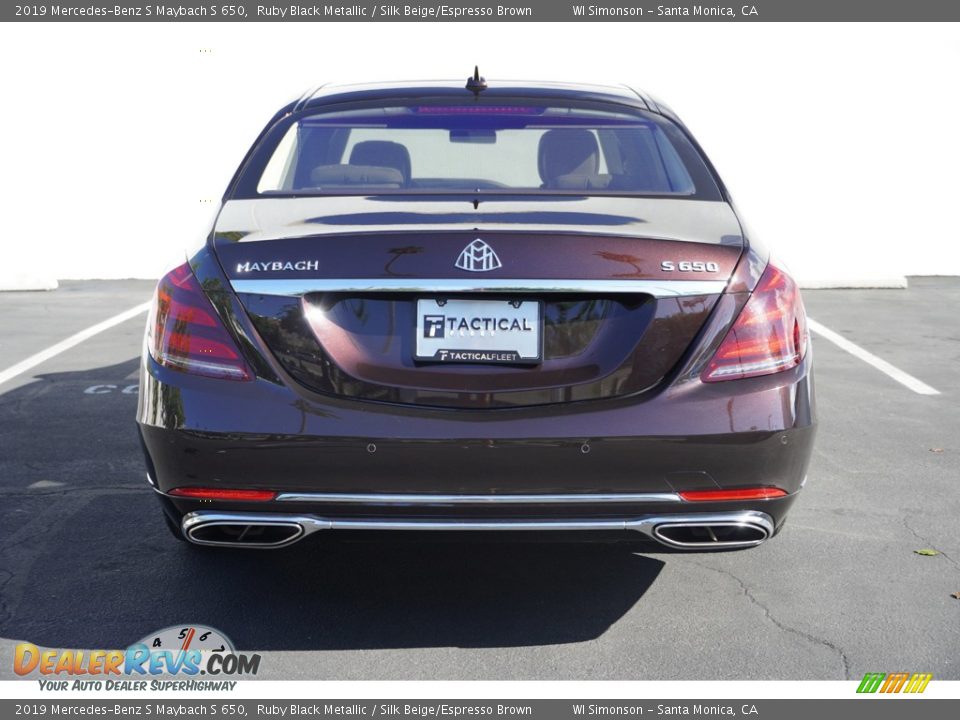 2019 Mercedes-Benz S Maybach S 650 Ruby Black Metallic / Silk Beige/Espresso Brown Photo #14