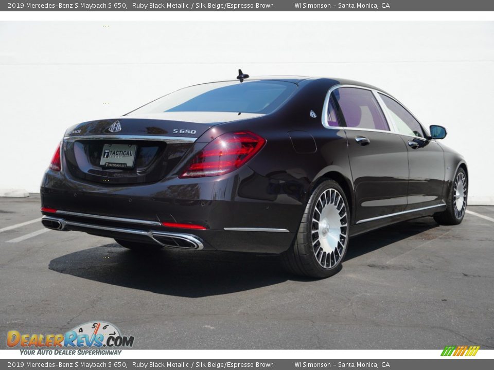 2019 Mercedes-Benz S Maybach S 650 Ruby Black Metallic / Silk Beige/Espresso Brown Photo #16