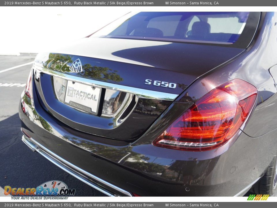 2019 Mercedes-Benz S Maybach S 650 Ruby Black Metallic / Silk Beige/Espresso Brown Photo #17