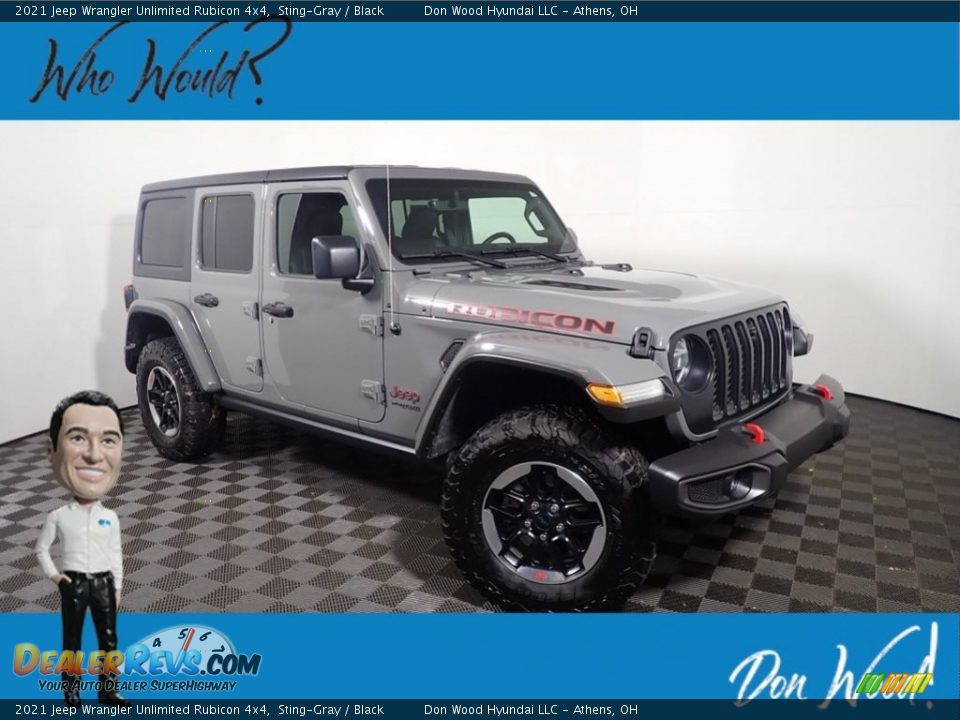 2021 Jeep Wrangler Unlimited Rubicon 4x4 Sting-Gray / Black Photo #1