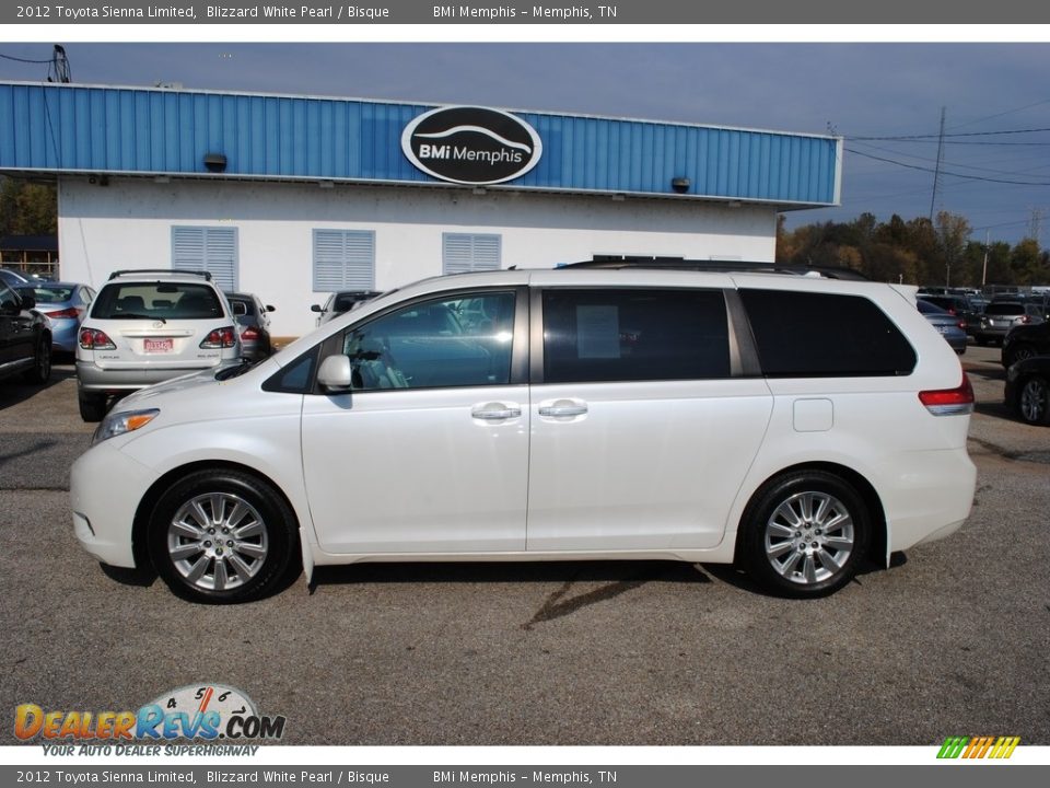 2012 Toyota Sienna Limited Blizzard White Pearl / Bisque Photo #2