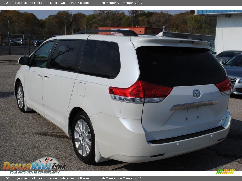 2012 Toyota Sienna Limited Blizzard White Pearl / Bisque Photo #3