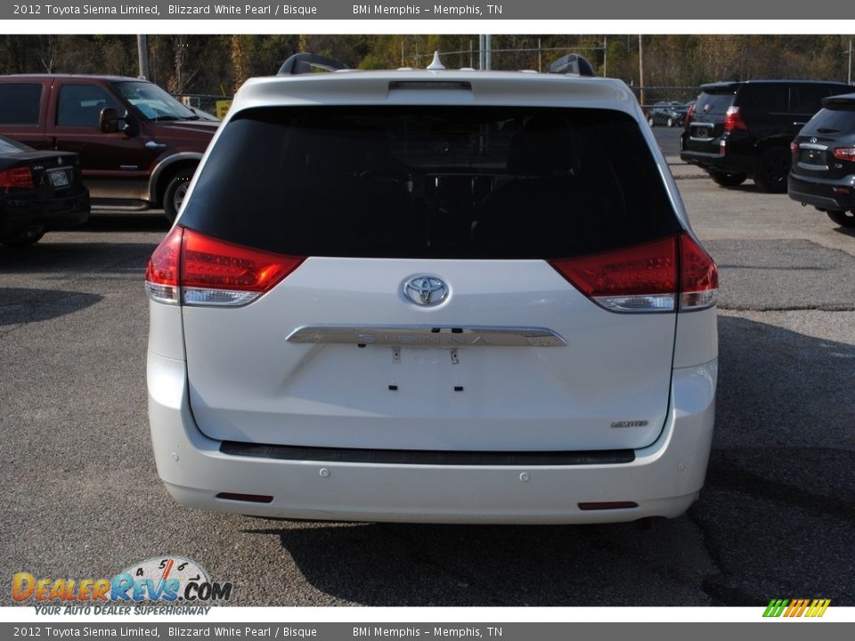 2012 Toyota Sienna Limited Blizzard White Pearl / Bisque Photo #4