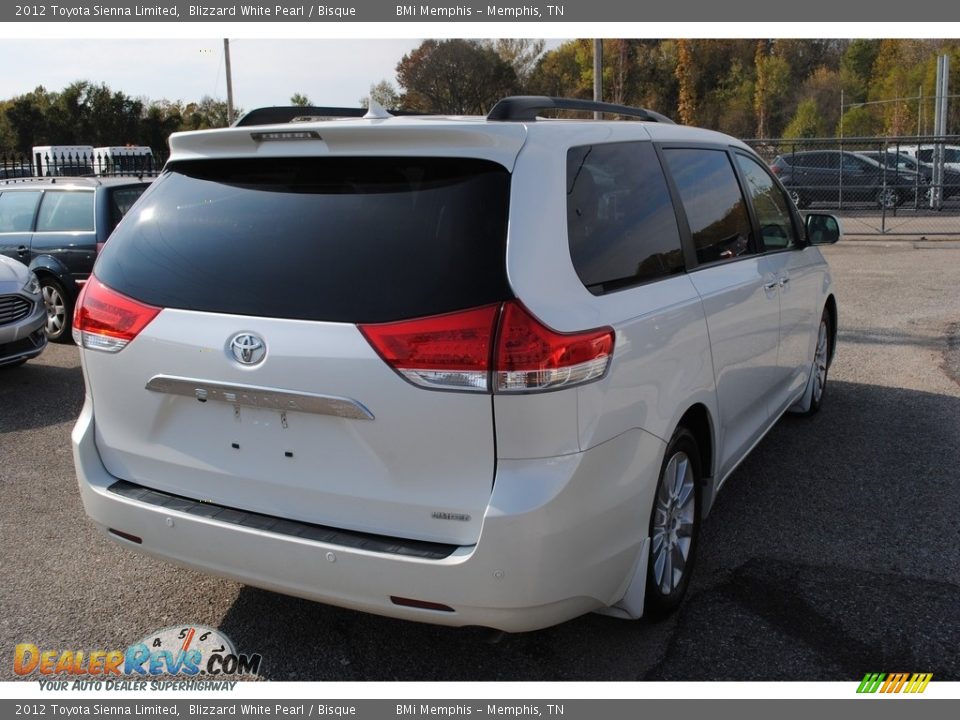 2012 Toyota Sienna Limited Blizzard White Pearl / Bisque Photo #5