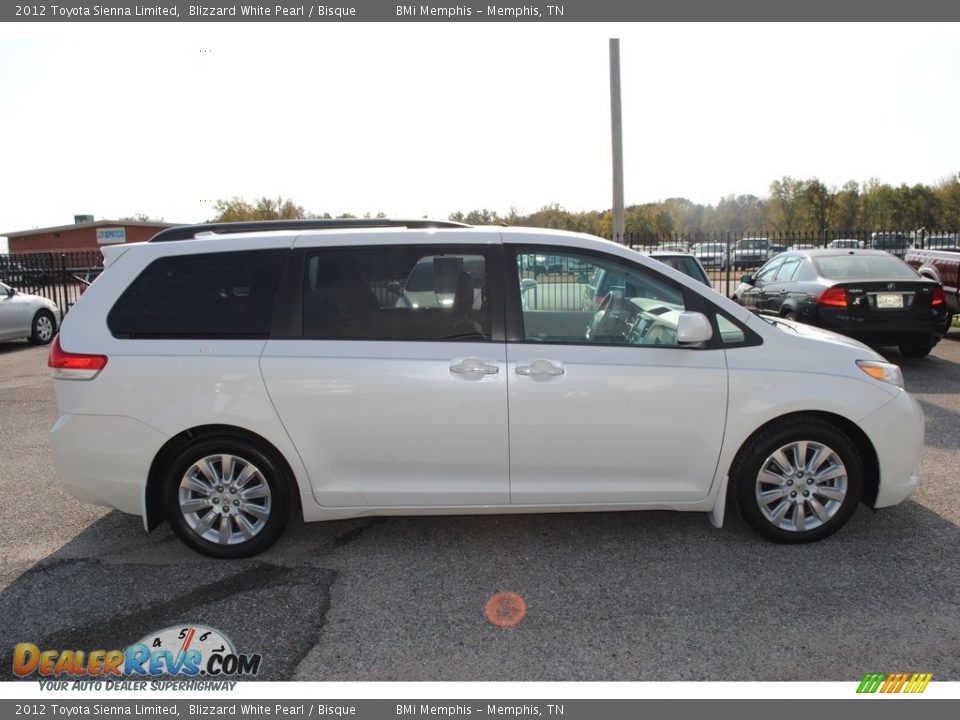 2012 Toyota Sienna Limited Blizzard White Pearl / Bisque Photo #6