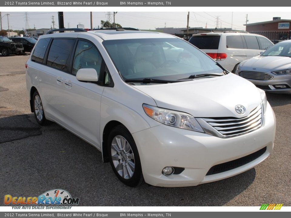 2012 Toyota Sienna Limited Blizzard White Pearl / Bisque Photo #7