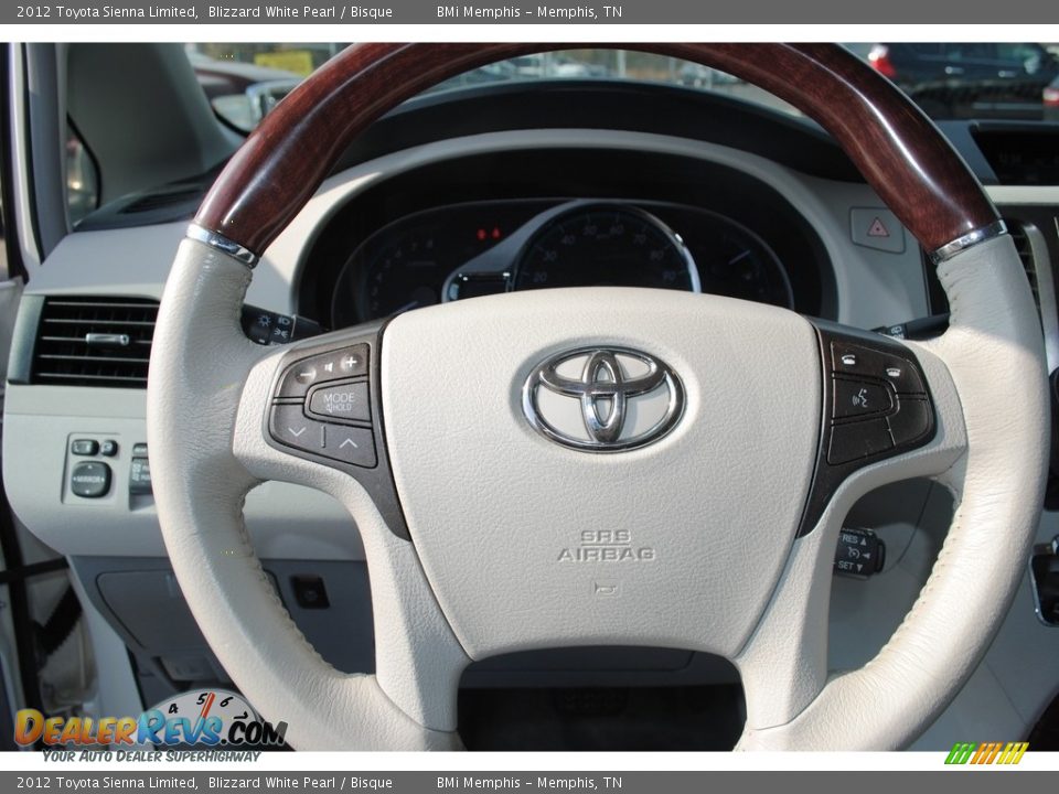 2012 Toyota Sienna Limited Blizzard White Pearl / Bisque Photo #12