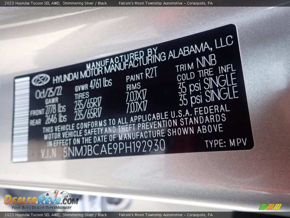 2023 Hyundai Tucson SEL AWD Shimmering Silver / Black Photo #18