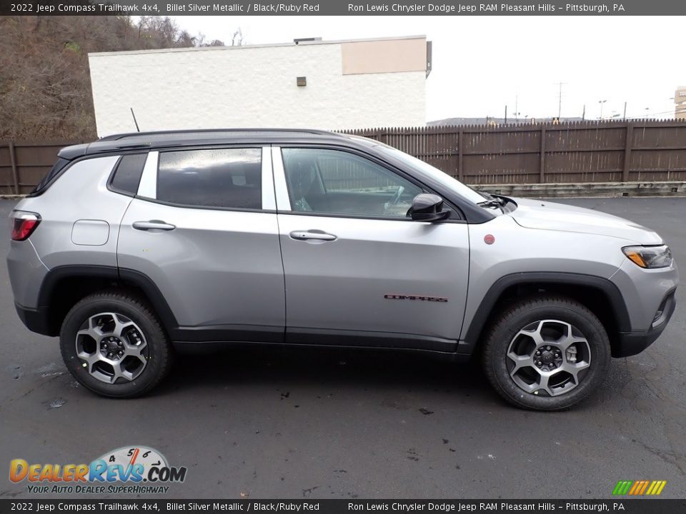 2022 Jeep Compass Trailhawk 4x4 Billet Silver Metallic / Black/Ruby Red Photo #7