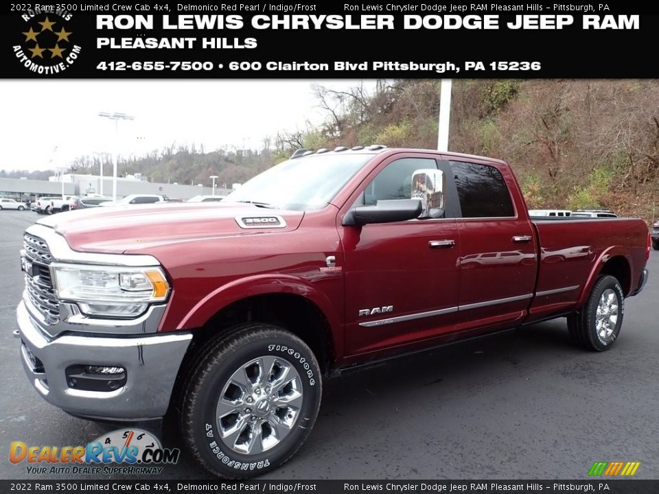 2022 Ram 3500 Limited Crew Cab 4x4 Delmonico Red Pearl / Indigo/Frost Photo #1