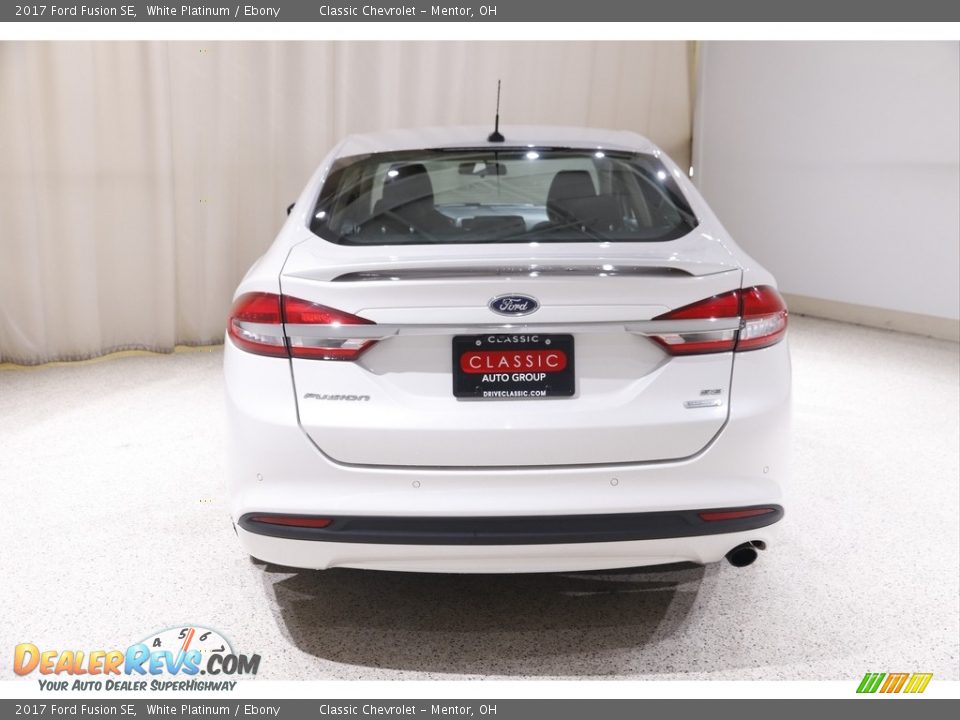 2017 Ford Fusion SE White Platinum / Ebony Photo #20