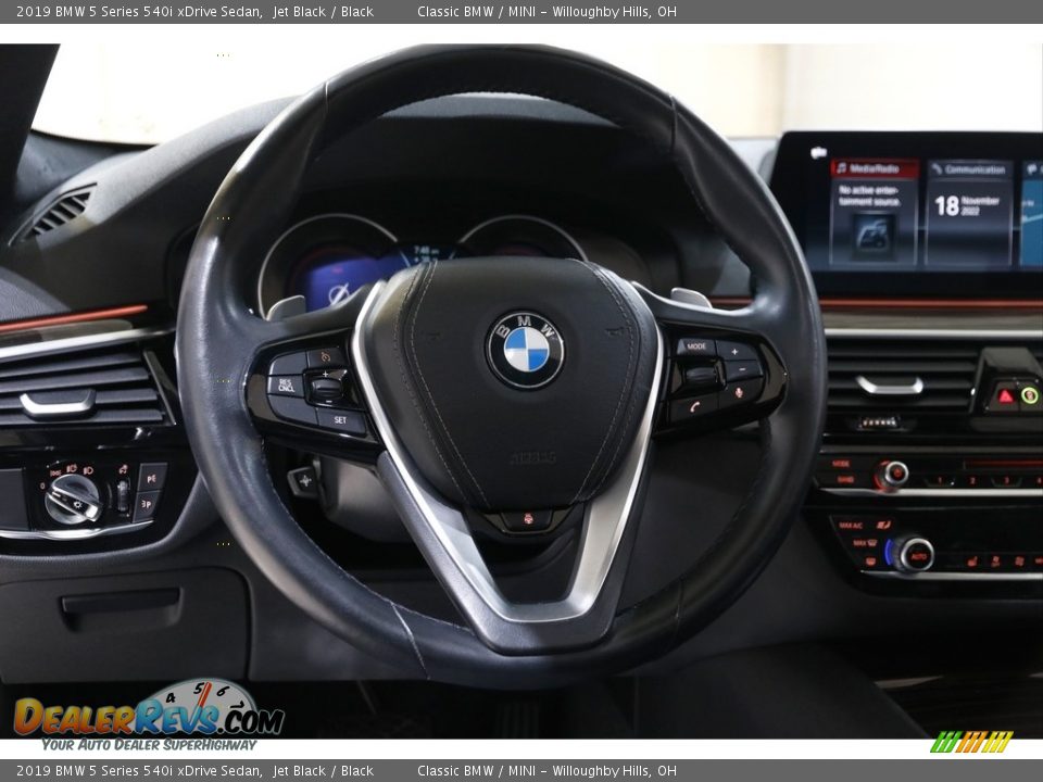 2019 BMW 5 Series 540i xDrive Sedan Jet Black / Black Photo #7