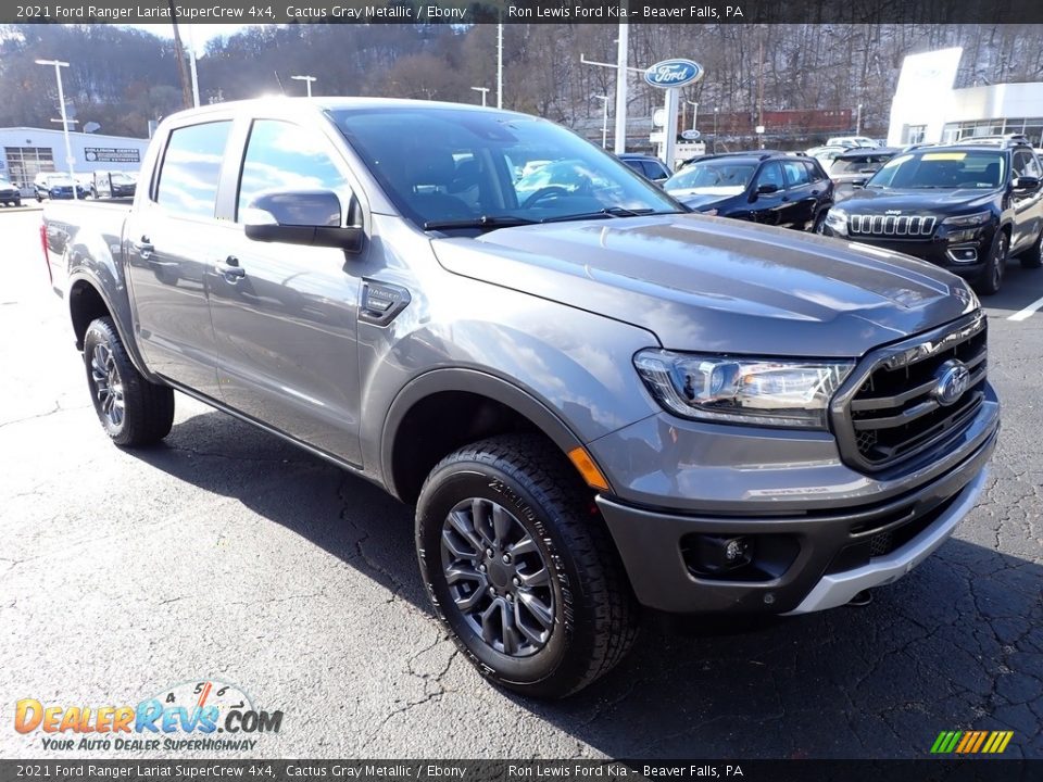 2021 Ford Ranger Lariat SuperCrew 4x4 Cactus Gray Metallic / Ebony Photo #2