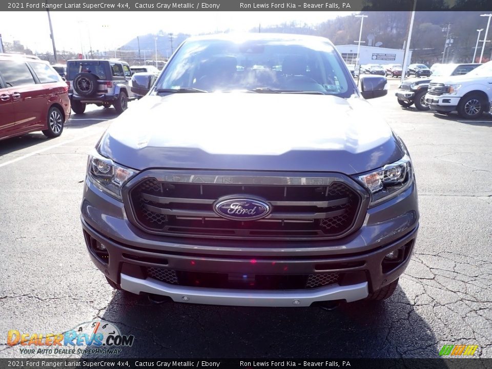 2021 Ford Ranger Lariat SuperCrew 4x4 Cactus Gray Metallic / Ebony Photo #3