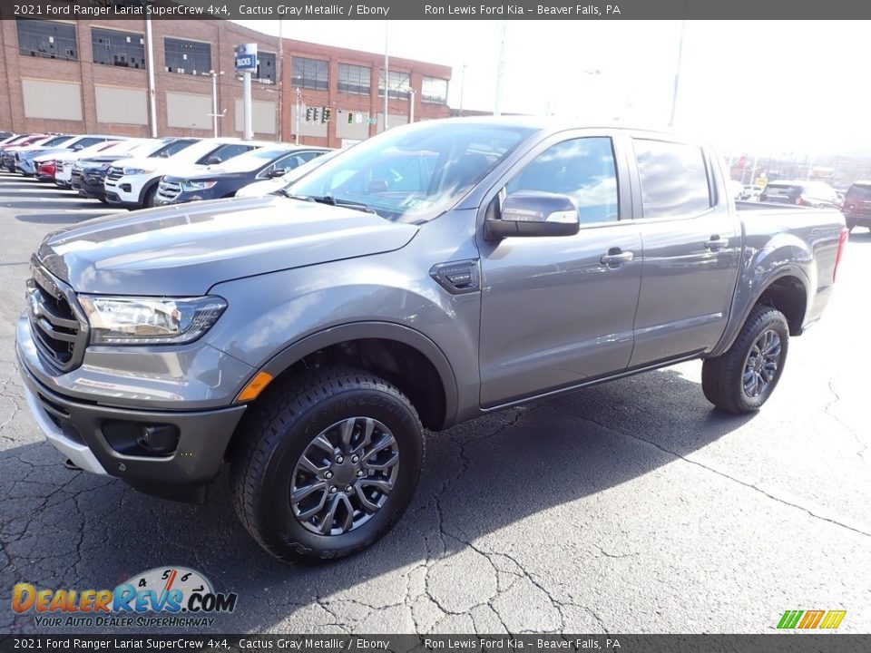 2021 Ford Ranger Lariat SuperCrew 4x4 Cactus Gray Metallic / Ebony Photo #4