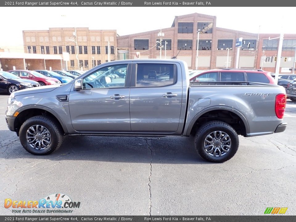 2021 Ford Ranger Lariat SuperCrew 4x4 Cactus Gray Metallic / Ebony Photo #5