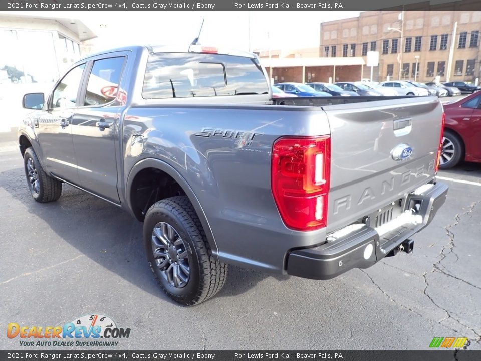 2021 Ford Ranger Lariat SuperCrew 4x4 Cactus Gray Metallic / Ebony Photo #6