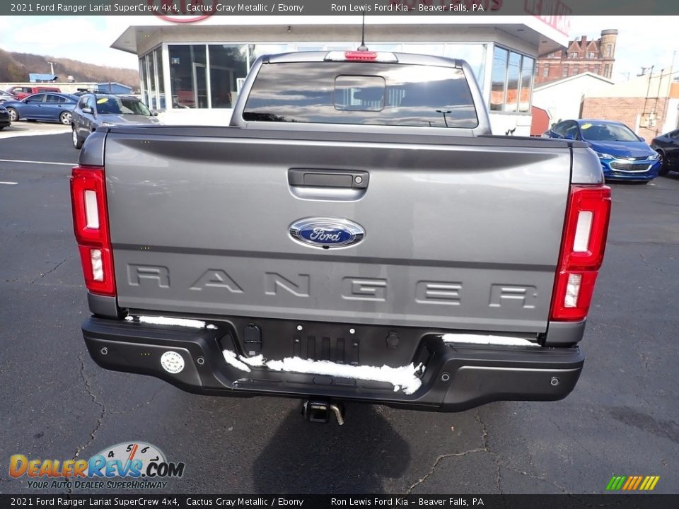 2021 Ford Ranger Lariat SuperCrew 4x4 Cactus Gray Metallic / Ebony Photo #7