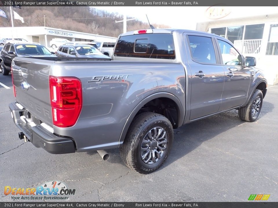2021 Ford Ranger Lariat SuperCrew 4x4 Cactus Gray Metallic / Ebony Photo #8