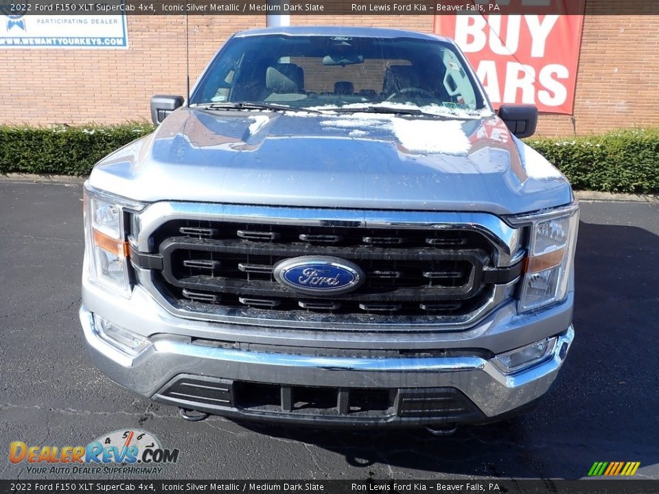 2022 Ford F150 XLT SuperCab 4x4 Iconic Silver Metallic / Medium Dark Slate Photo #3