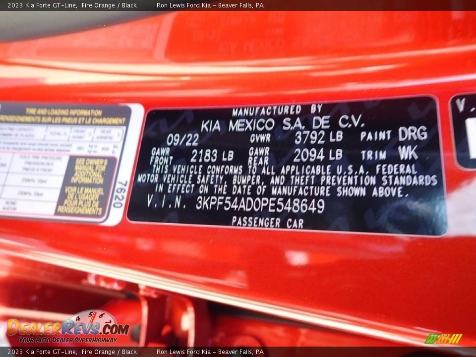 2023 Kia Forte GT-Line Fire Orange / Black Photo #20