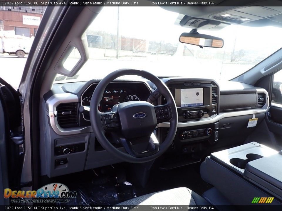 2022 Ford F150 XLT SuperCab 4x4 Iconic Silver Metallic / Medium Dark Slate Photo #12