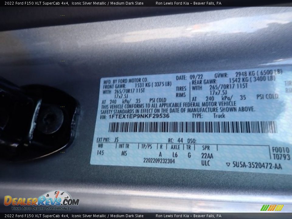 2022 Ford F150 XLT SuperCab 4x4 Iconic Silver Metallic / Medium Dark Slate Photo #20