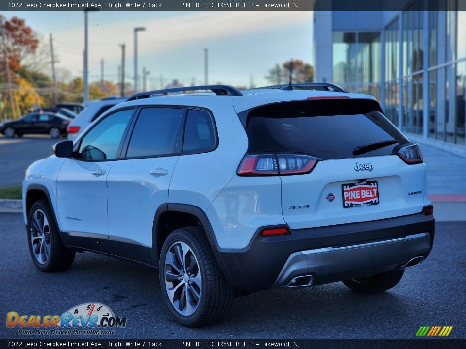 2022 Jeep Cherokee Limited 4x4 Bright White / Black Photo #4