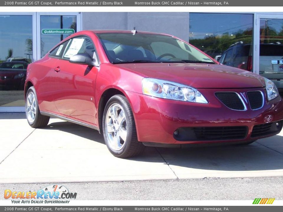 2008 Pontiac G6 GT Coupe Performance Red Metallic / Ebony Black Photo #2