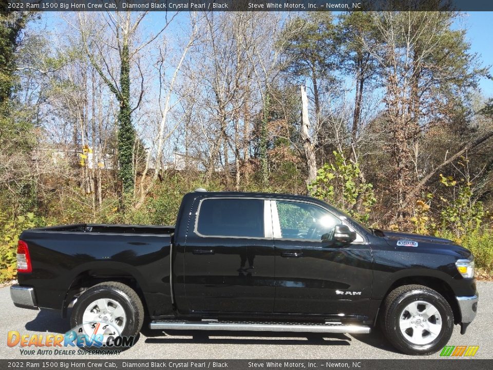 2022 Ram 1500 Big Horn Crew Cab Diamond Black Crystal Pearl / Black Photo #5