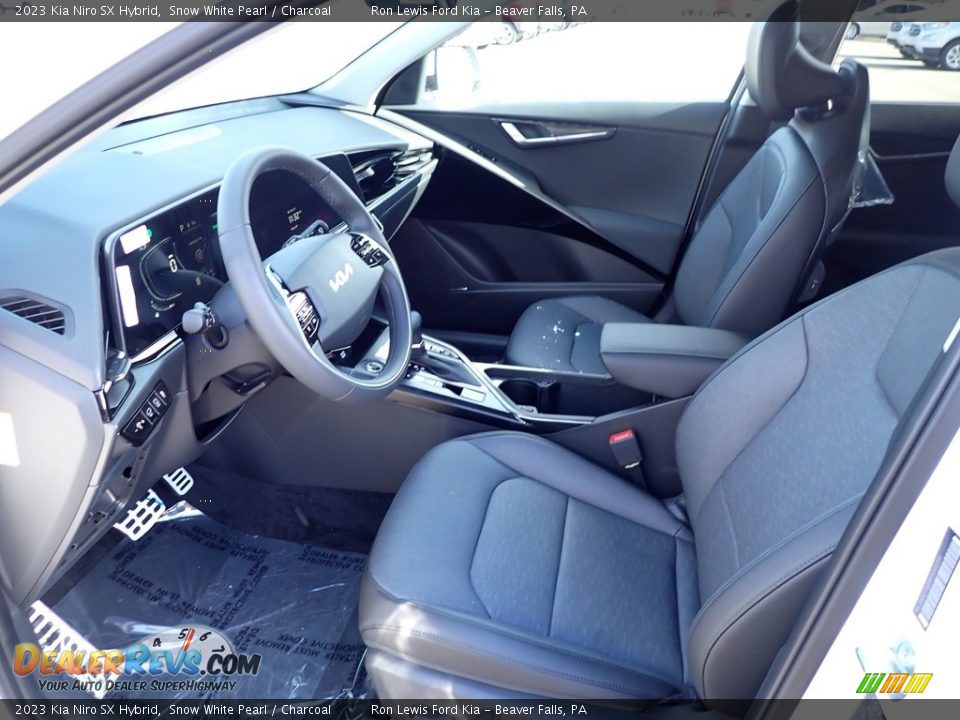 2023 Kia Niro SX Hybrid Snow White Pearl / Charcoal Photo #14