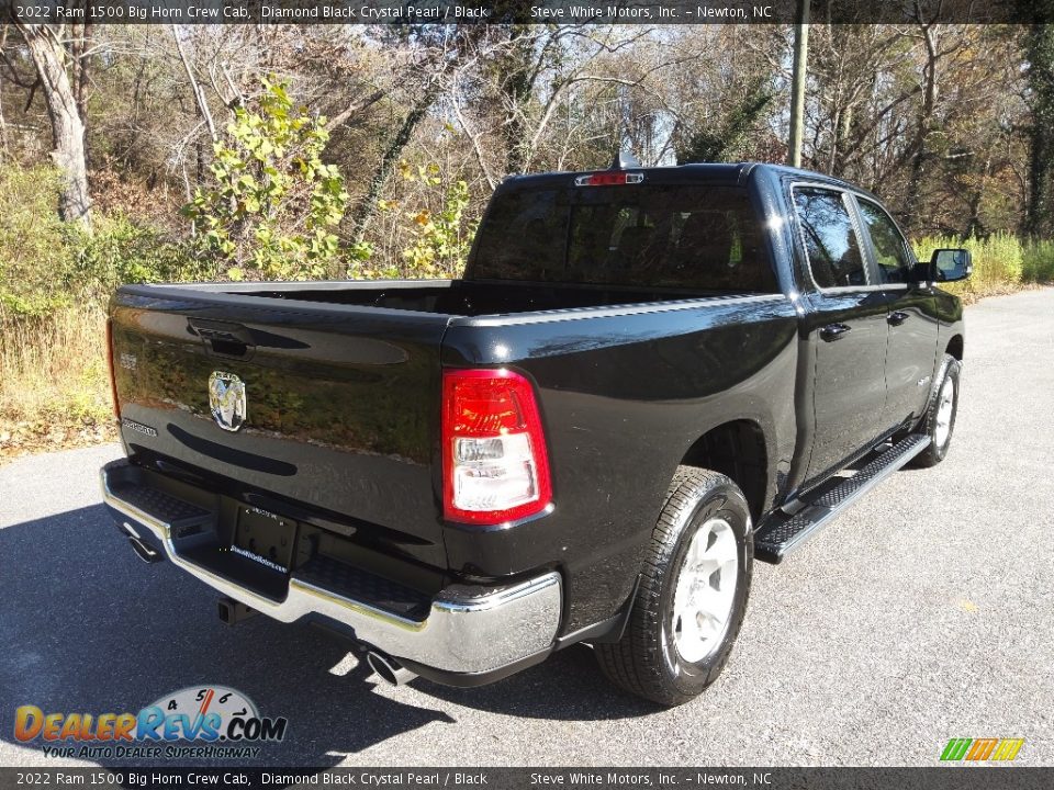 2022 Ram 1500 Big Horn Crew Cab Diamond Black Crystal Pearl / Black Photo #6