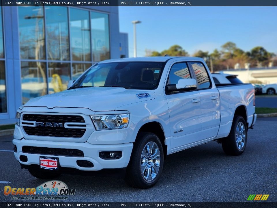 2022 Ram 1500 Big Horn Quad Cab 4x4 Bright White / Black Photo #1