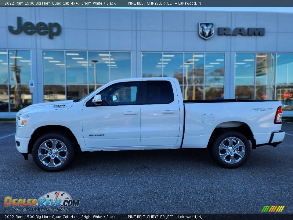 2022 Ram 1500 Big Horn Quad Cab 4x4 Bright White / Black Photo #3