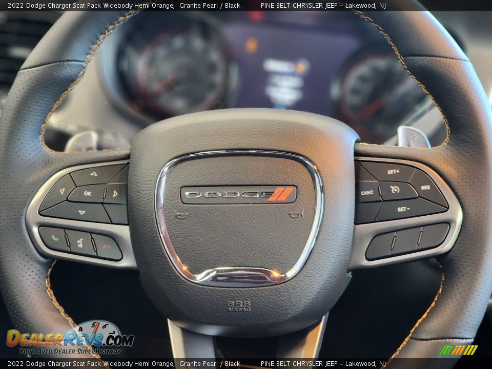 2022 Dodge Charger Scat Pack Widebody Hemi Orange Steering Wheel Photo #10